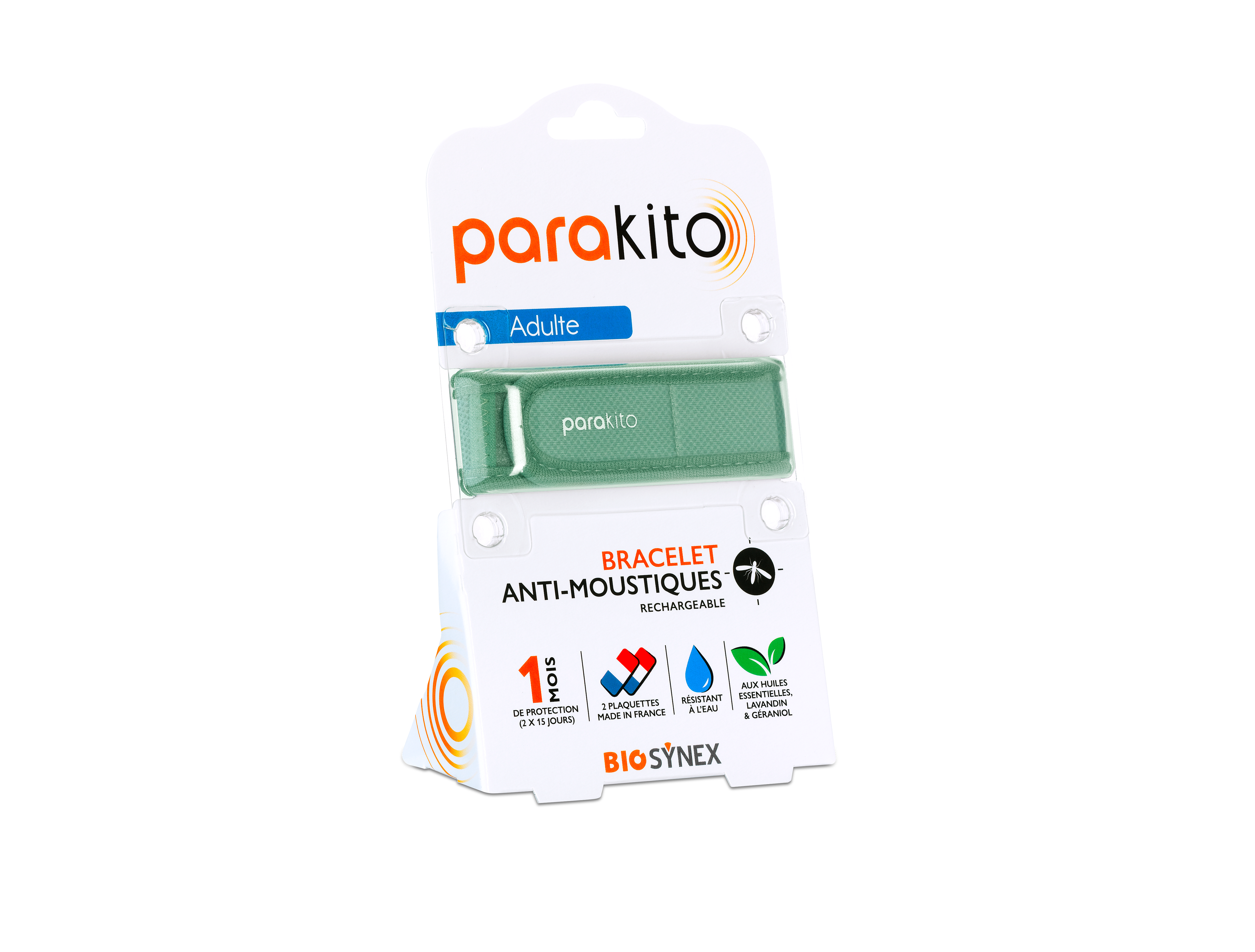 Bracelet Anti-Moustiques Kaki Adulte